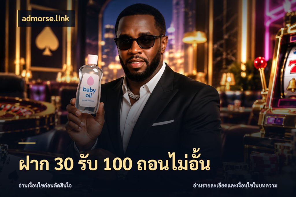 ฝาก 30 รับ 100 ถอนไม่อั้น จับประเด็นยอดรับก่อนเลือกความสนุก ในมุม admorse.link