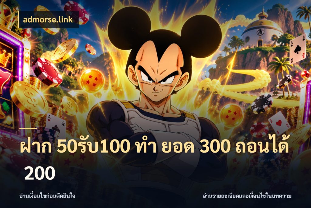 ฝาก 50รับ100 ทํา ยอด 300 ถอนได้ 200 เครดิตกับรูปแบบโปรที่ตรงใจ สไตล์ admorse.link