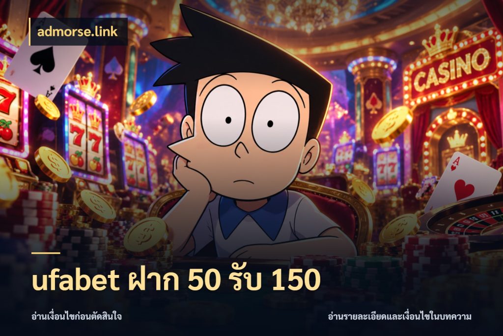 ufabet ฝาก 50 รับ 150 โปรกับเกมที่ชอบเลือกให้ตรงสไตล์ ในมุม admorse.link