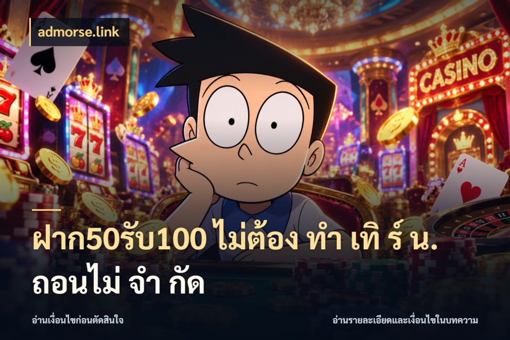 ฝาก50รับ100 ไม่ต้อง ทํา เทิ ร์ น. ถอนไม่ จํา กัด admorse.link โปรยอดรับที่สายเกมสนใจ