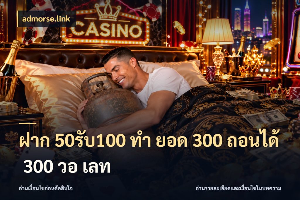 ฝาก 50รับ100 ทํา ยอด 300 ถอนได้ 300 วอ เลท ยอดฝากและยอดรับในมุมของคนชอบลุ้น กับ admorse.link