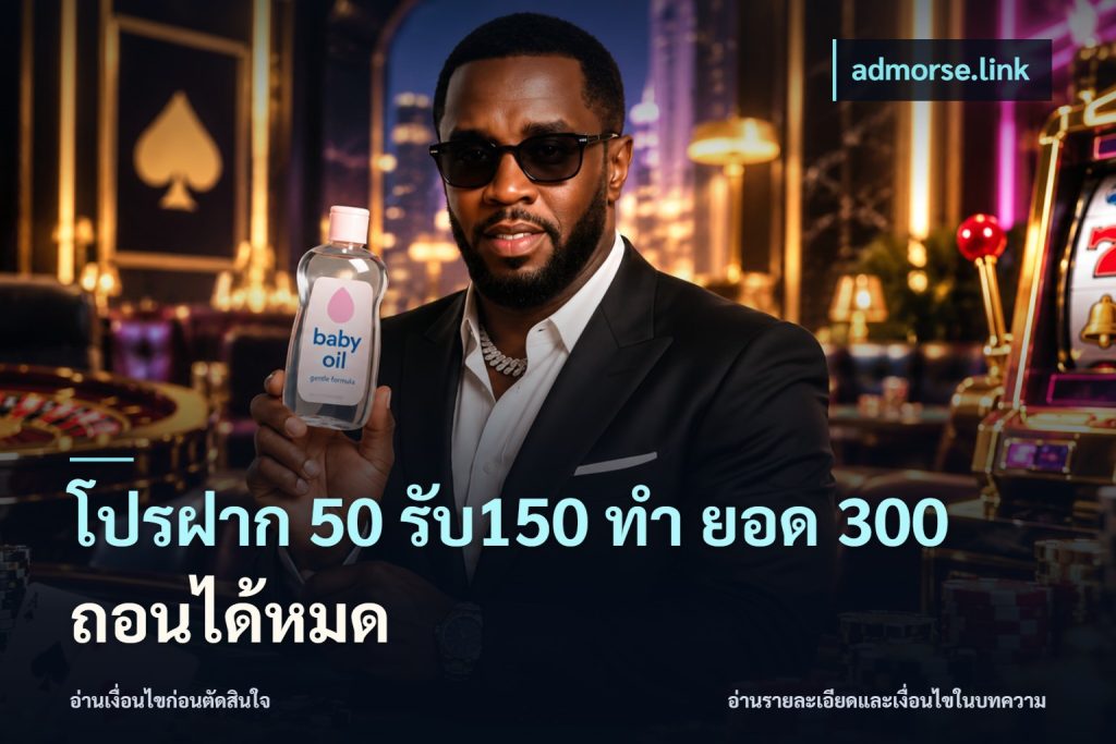 โปรฝาก 50 รับ150 ทํา ยอด 300 ถอนได้หมด