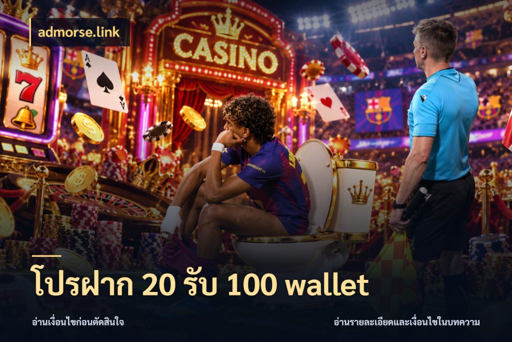 โปรฝาก 20 รับ 100 wallet admorse.link จุดเด่นของเครดิตที่คนชอบเกมอยากรู้