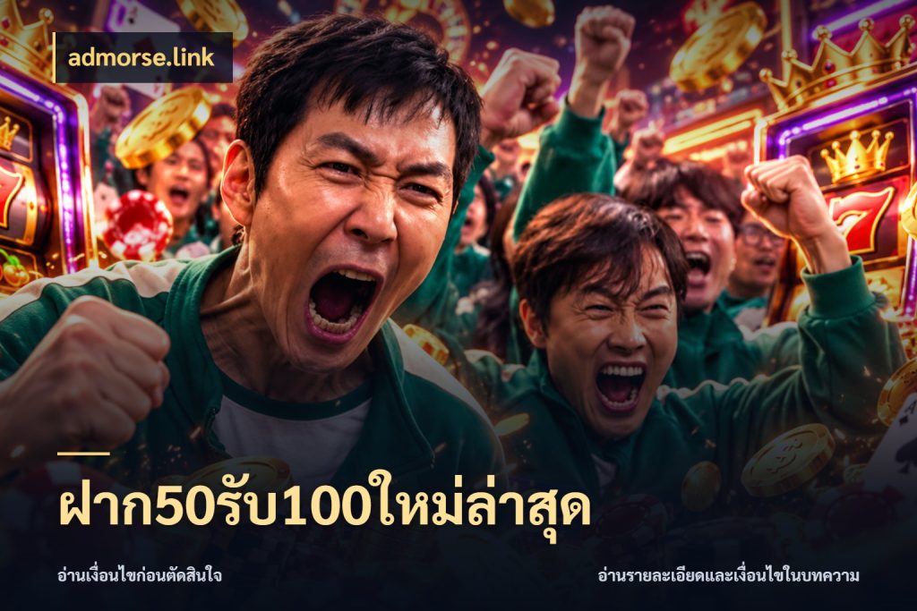 ฝาก50รับ100ใหม่ล่าสุด สีสันของโปรฝากและยอดรับ ในมุม admorse.link