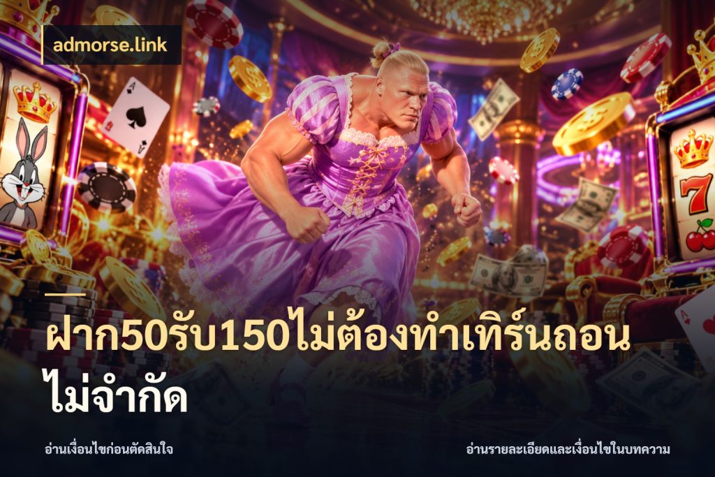 ฝาก50รับ150ไม่ต้องทําเทิร์นถอนไม่จํากัด จุดเด่นของเครดิตที่คนชอบเกมอยากรู้ สไตล์ admorse.link