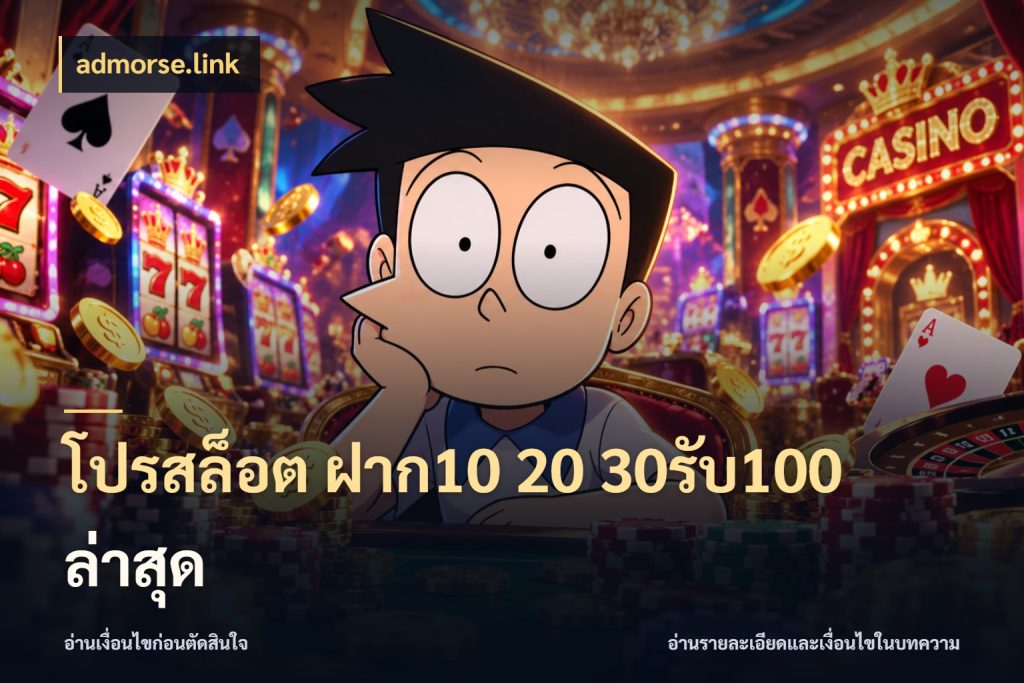 โปรสล็อต ฝาก10 20 30รับ100 ล่าสุด โปรยอดรับที่สายเกมสนใจ สไตล์ admorse.link