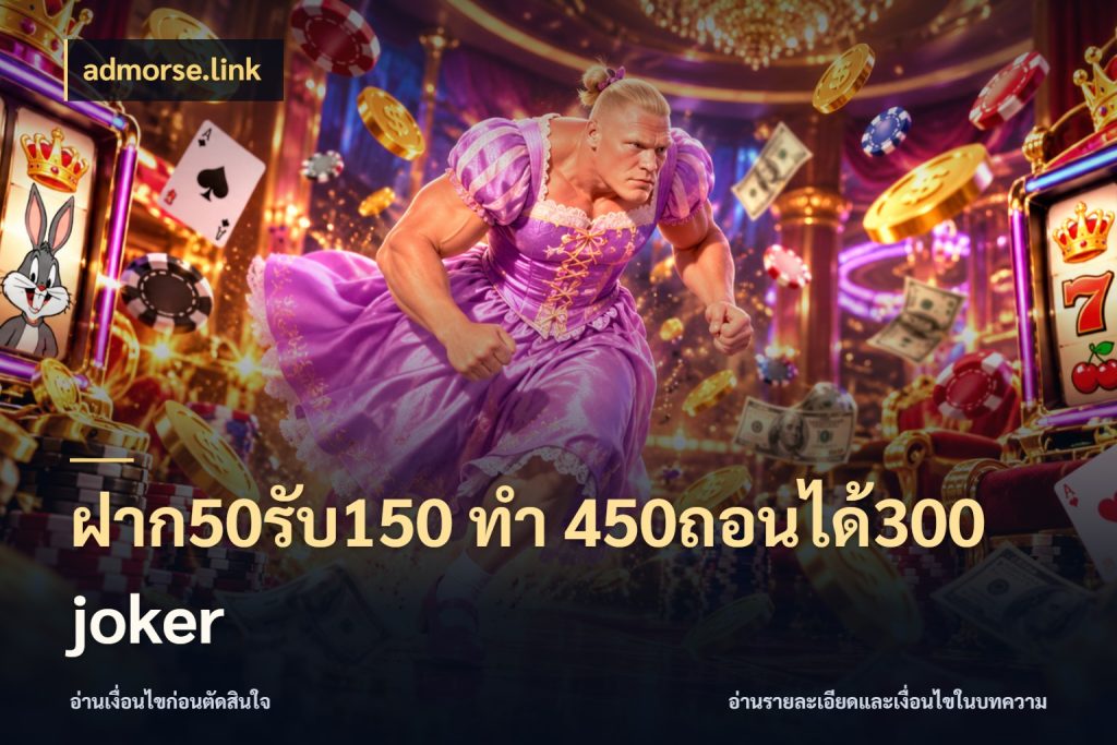 ฝาก50รับ150 ทํา 450ถอนได้300 joker จับประเด็นยอดรับก่อนเลือกความสนุก กับ admorse.link