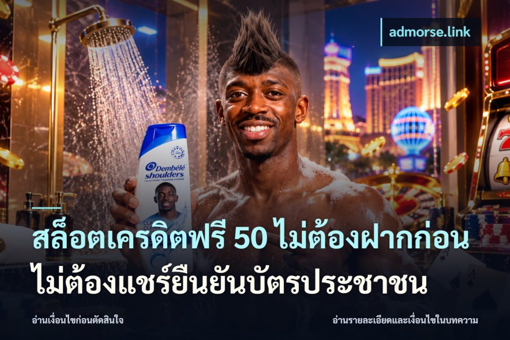 สล็อตเครดิตฟรี 50 ไม่ต้องฝากก่อนไม่ต้องแชร์ยืนยันบัตรประชาชน