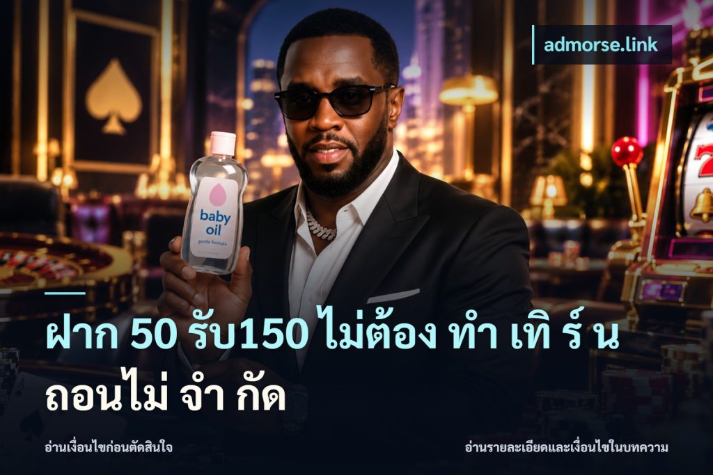 ฝาก 50 รับ150 ไม่ต้อง ทํา เทิ ร์ น ถอนไม่ จํา กัด