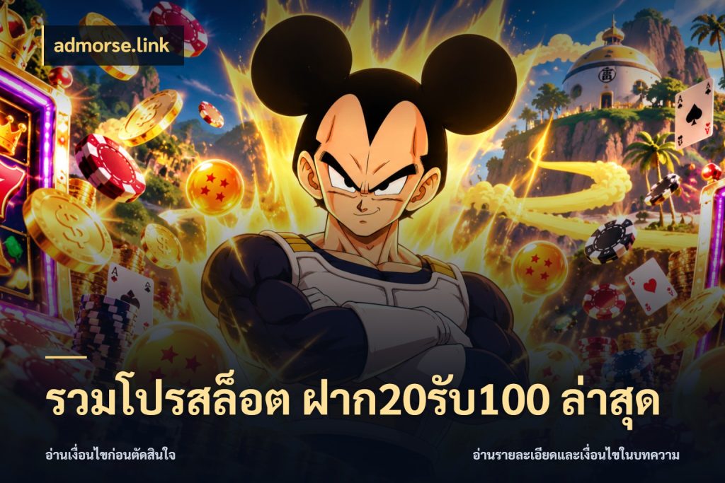 รวมโปรสล็อต ฝาก20รับ100 ล่าสุด เปิดมุมโปรให้เข้ากับเกมแนวโปรด ในมุม admorse.link
