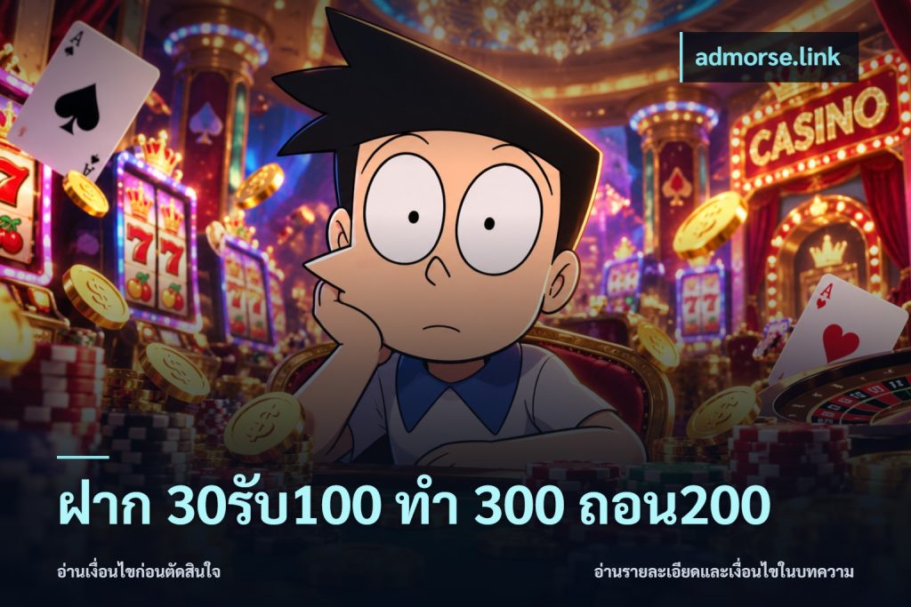 ฝาก 30รับ100 ทํา 300 ถอน200