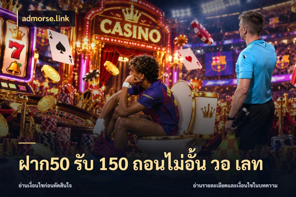 ฝาก50 รับ 150 ถอนไม่อั้น วอ เลท admorse.link จับคู่โบนัสกับสไตล์เกมที่ชอบ