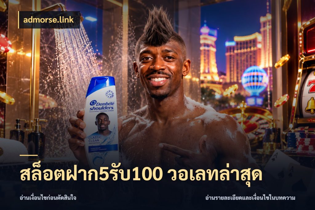 สล็อตฝาก5รับ100 วอเลทล่าสุด โปรยอดรับที่สายเกมสนใจ กับ admorse.link