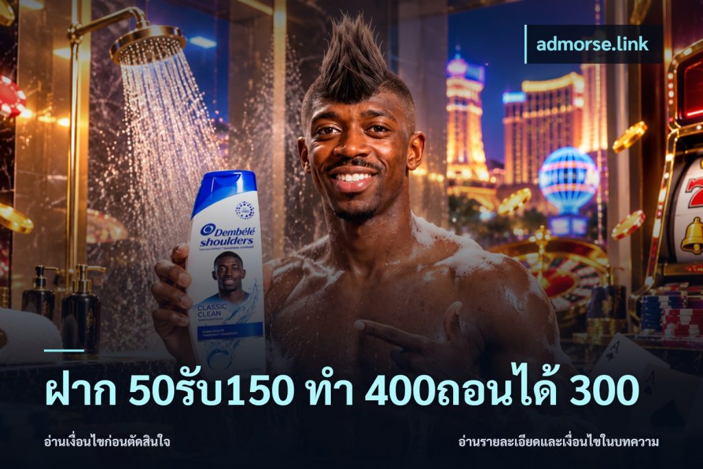 ฝาก 50รับ150 ทํา 400ถอนได้ 300