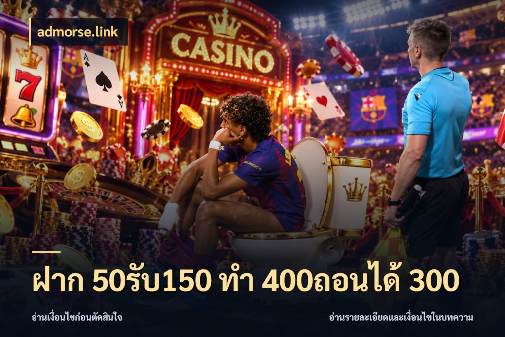 ฝาก 50รับ150 ทํา 400ถอนได้ 300 จุดเด่นของเครดิตที่คนชอบเกมอยากรู้ กับ admorse.link