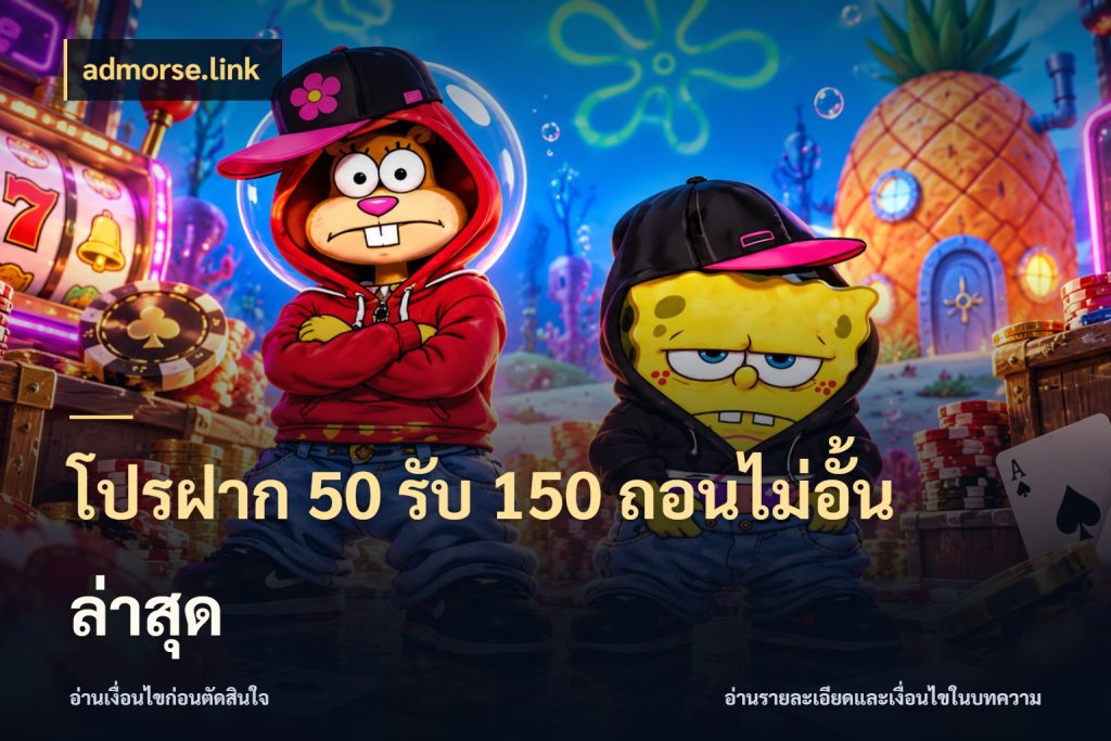 โปรฝาก 50 รับ 150 ถอนไม่อั้นล่าสุด โปรกับเกมที่ชอบเลือกให้ตรงสไตล์ ในมุม admorse.link