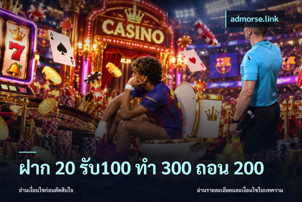 ฝาก 20 รับ100 ทํา 300 ถอน 200