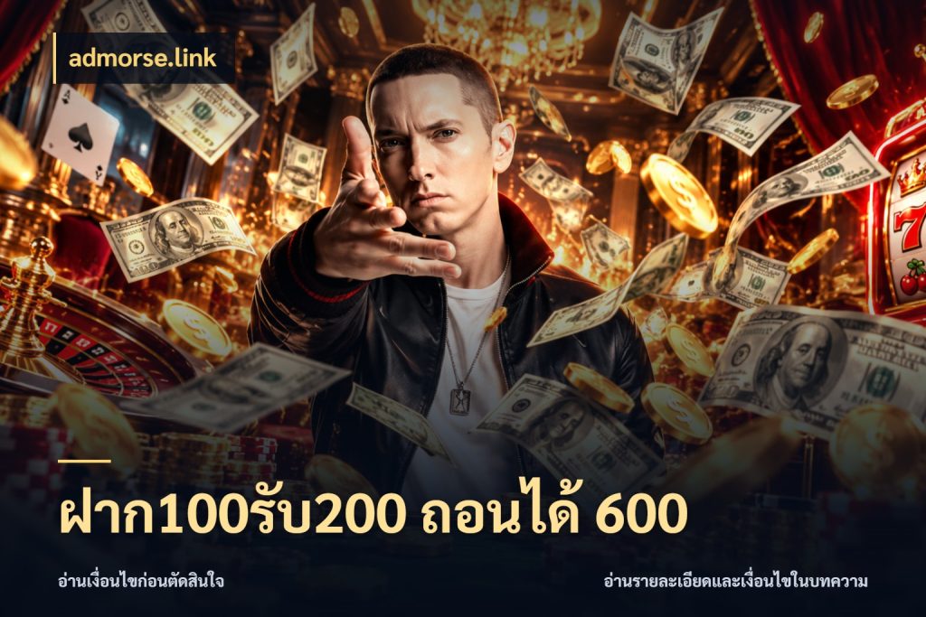 ฝาก100รับ200 ถอนได้ 600