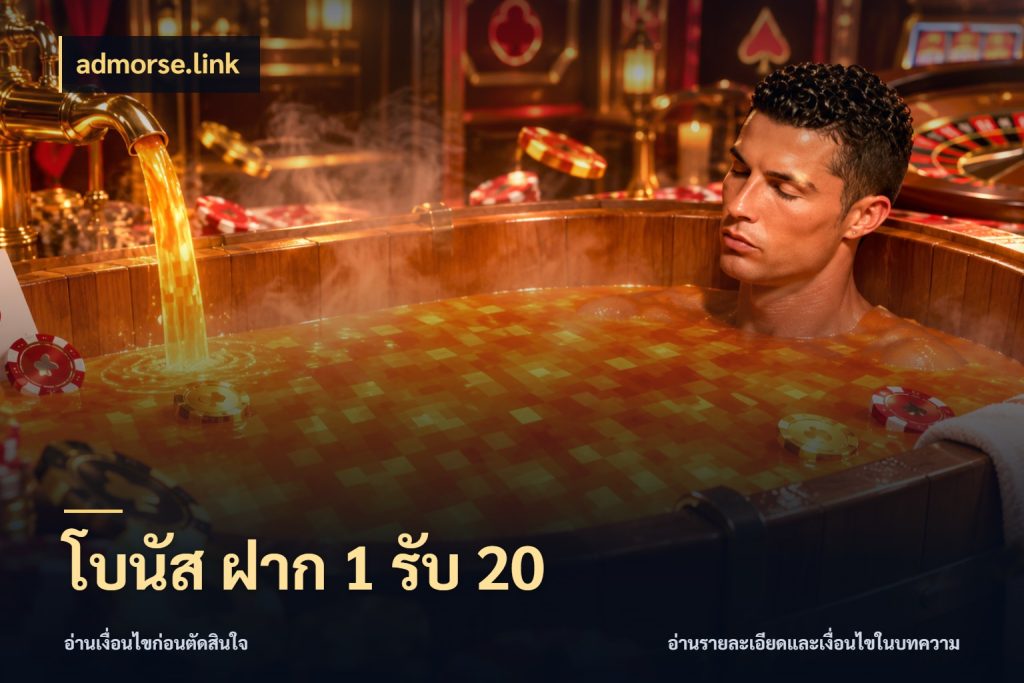 โบนัส ฝาก 1 รับ 20 admorse.link โปรกับเกมที่ชอบเลือกให้ตรงสไตล์