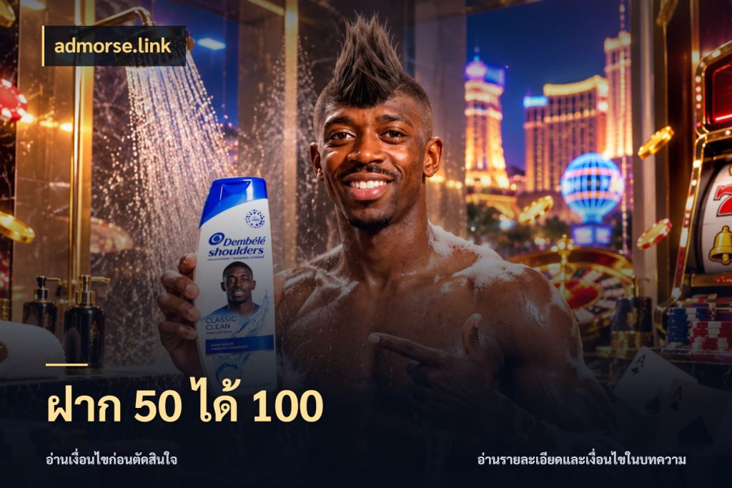 ฝาก 50 ได้ 100 โปรยอดรับที่สายเกมสนใจ ในมุม admorse.link