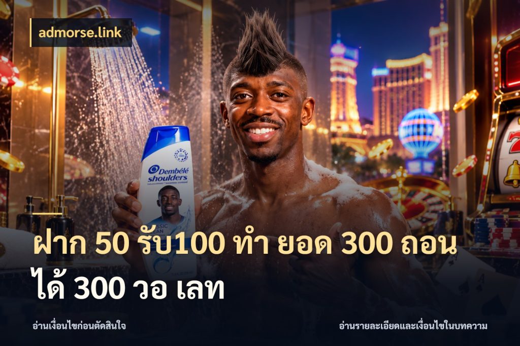 ฝาก 50 รับ100 ทํา ยอด 300 ถอนได้ 300 วอ เลท รูปแบบโบนัสกับสิทธิ์ของสายเกม กับ admorse.link