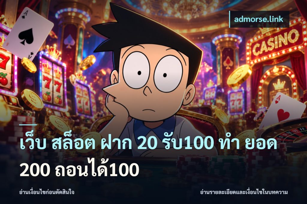 เว็บ สล็อต ฝาก 20 รับ100 ทํา ยอด 200 ถอนได้100