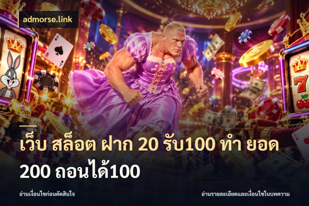 เว็บ สล็อต ฝาก 20 รับ100 ทํา ยอด 200 ถอนได้100 เครดิตกับรูปแบบโปรที่ตรงใจ สไตล์ admorse.link