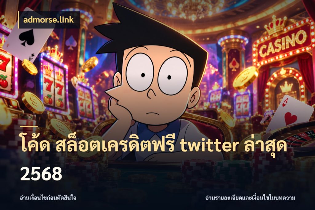 โค้ด สล็อตเครดิตฟรี twitter ล่าสุด 2568 เปิดประเด็นเครดิตฟรีสำหรับคนชอบลุ้น สไตล์ admorse.link