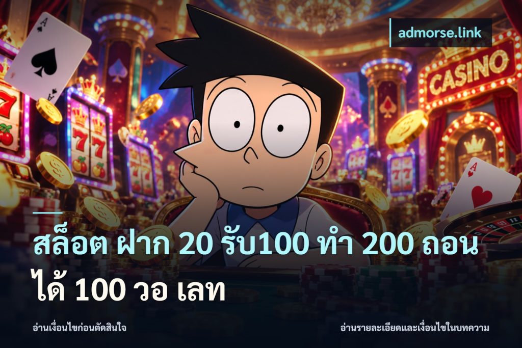 สล็อต ฝาก 20 รับ100 ทํา 200 ถอนได้ 100 วอ เลท