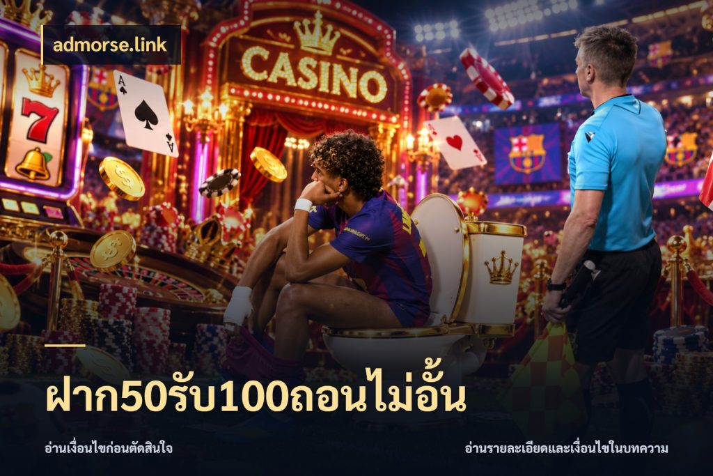 ฝาก50รับ100ถอนไม่อั้น สีสันของโปรฝากและยอดรับ ในมุม admorse.link