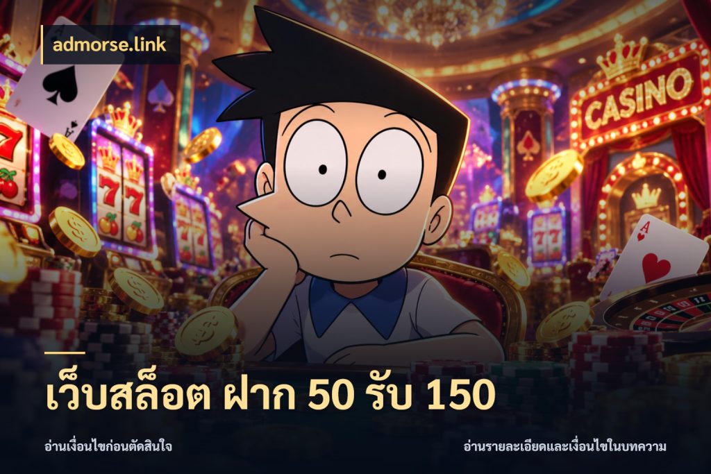 เว็บสล็อต ฝาก 50 รับ 150 เปิดมุมโปรให้เข้ากับเกมแนวโปรด ในมุม admorse.link