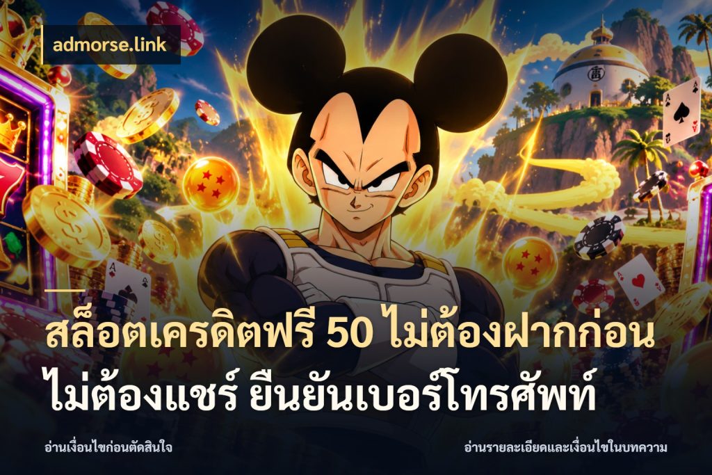 สล็อตเครดิตฟรี 50 ไม่ต้องฝากก่อน ไม่ต้องแชร์ ยืนยันเบอร์โทรศัพท์ admorse.link สิทธิ์ที่สายโบนัสสนใจกับวิธีรับ