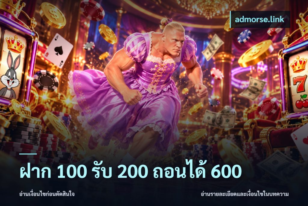 ฝาก 100 รับ 200 ถอนได้ 600