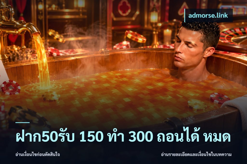 ฝาก50รับ 150 ทำ 300 ถอนได้ หมด