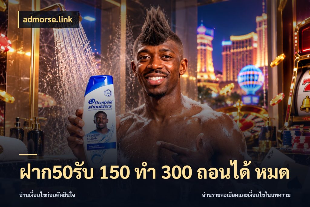 ฝาก50รับ 150 ทำ 300 ถอนได้ หมด ยอดฝากและยอดรับในมุมของคนชอบลุ้น สไตล์ admorse.link