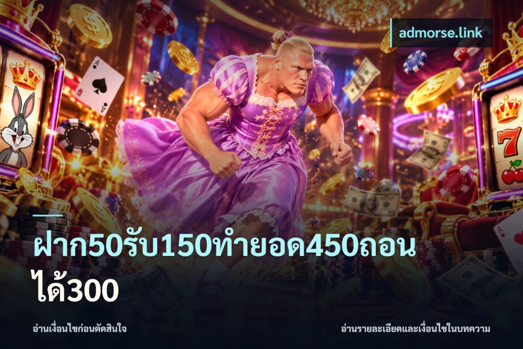 ฝาก50รับ150ทำยอด450ถอนได้300