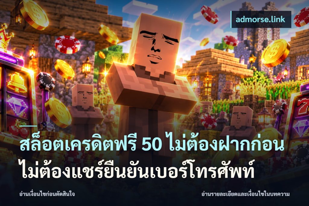 สล็อตเครดิตฟรี 50 ไม่ต้องฝากก่อนไม่ต้องแชร์ยืนยันเบอร์โทรศัพท์