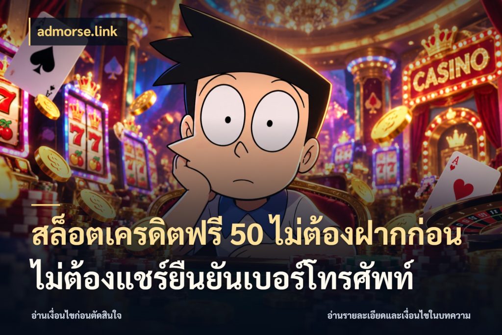 สล็อตเครดิตฟรี 50 ไม่ต้องฝากก่อนไม่ต้องแชร์ยืนยันเบอร์โทรศัพท์ จากชื่อเครดิตฟรีสู่ความสนุกที่เข้าใจได้ ในมุม admorse.link