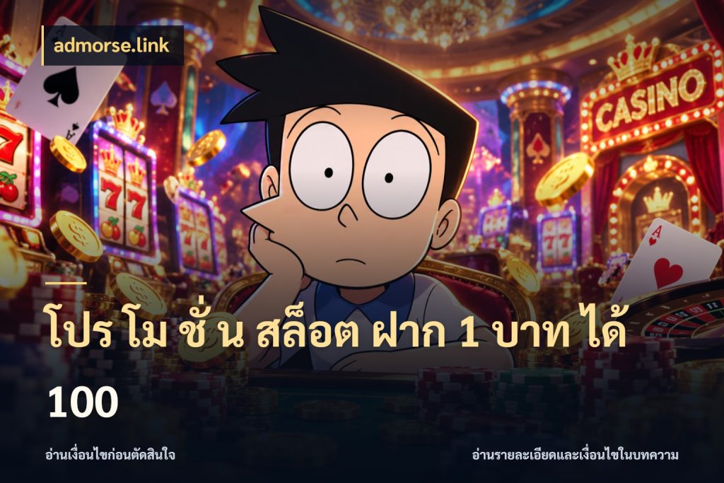 โปร โม ชั่ น สล็อต ฝาก 1 บาท ได้ 100 โปรยอดรับที่สายเกมสนใจ กับ admorse.link