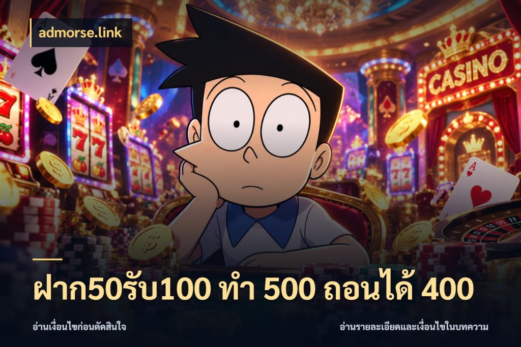 ฝาก50รับ100 ทํา 500 ถอนได้ 400 เครดิตกับรูปแบบโปรที่ตรงใจ สไตล์ admorse.link
