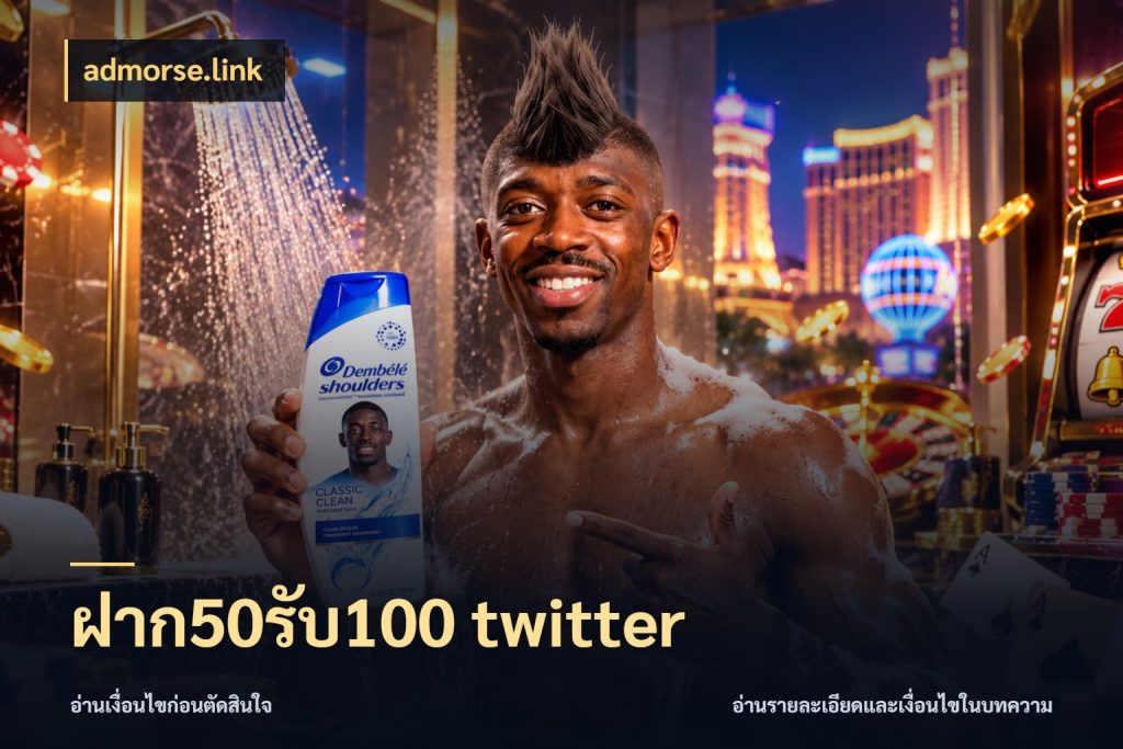 ฝาก50รับ100 twitter admorse.link สีสันของโปรฝากและยอดรับ