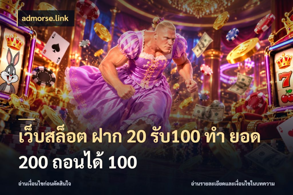 เว็บสล็อต ฝาก 20 รับ100 ทํา ยอด 200 ถอนได้ 100 รูปแบบโบนัสกับสิทธิ์ของสายเกม ในมุม admorse.link